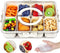Divided Serving Tray with Lid and Handle, Snackle Box Charcuterie Container, Clear Organizer for Fruits, Nuts, Candy