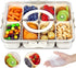 Divided Serving Tray with Lid and Handle, Snackle Box Charcuterie Container, Clear Organizer for Fruits, Nuts, Candy