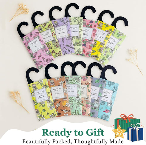 12 Packs Closet ROSE COTTAGE Large Baby Powder Hanging Air Freshener Scented Sachets Long Lasting Smell Goods