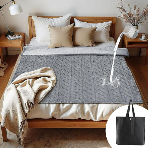 80'' 60'' 3-Layer 50oz, Tisancy King Size Waterproof Blanket for Bed Couch, x Double Side Leakproof Reversible Sherpa