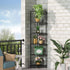 6 54.4" Book Shelf Corner Shelf, Tier Corner Bookshelf Display for Living Room Decor, Standing Shelves Bookcase