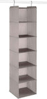 6 Closet Whitmor Hanging Accessory Shelves - Section Organizer - Light Grey