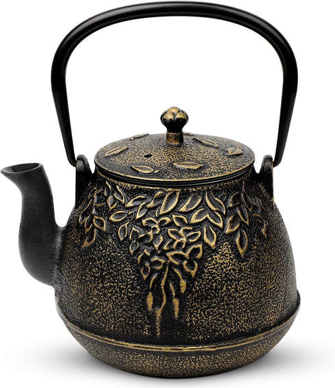 Toptier Mini Little Teapot, Super Small Cast Iron Teapot for Stove Top, Palm-Sized Japanese Stovetop Safe Tea Kettle