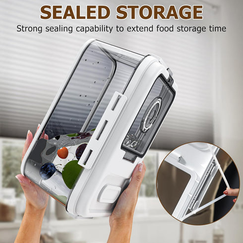 Countertop, Olimingse Bread Box For Kitchen Airtight Bread Storage Container, Time Recording Bread Keeper