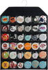 PACMAXI Wall Hanging Badge Button Pins Organizer Display Storage Stand for Up to 36 Pins (Black)