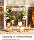 3 Bamworld Tier Plant Stand Indoor, Corner Wood Plant Shelf for Multiple Plants, Small Tiered Round Flower Stand