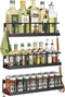 Bunoxea Spice Rack Wall Mounted 3 Pack, Space-Saving Spice Organizer for Spice