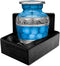 Trupoint Memorials Small Urns for Human Ashes Keepsake, Decorative Mini Cremation Urn for Adult Men Women, Light Blue