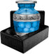 Trupoint Memorials Small Urns for Human Ashes Keepsake, Decorative Mini Cremation Urn for Adult Men Women, Light Blue