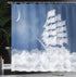 Ambesonne Nautical Shower Curtain - Yacht in The Ocean, Cloth Fabric Bathroom Decor Set with Hooks, 69" W x 75" L