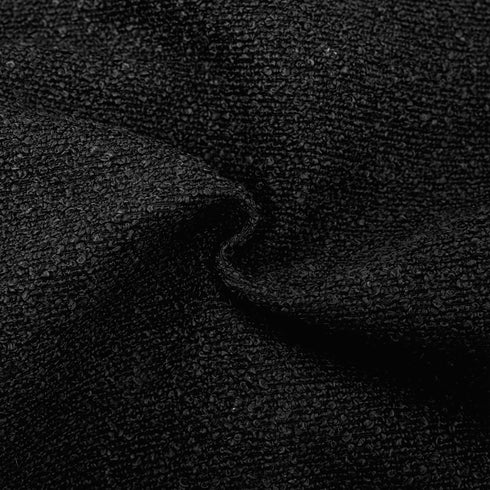 Pack 2 18 18 Inch of Black Boucle Decorative Pillow Cover with Faux Leather Modern Accent Pillow Case x Textured Stripe