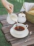 Set, Set, Set 6 (8 oz)- Amazingware Royal Tea Cups and Saucers, with Gold Trim and Gift Box, British Coffee Cups, Tea