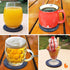 Urbanstrive 6 PCS Absorbent Felt Coasters - 4 Inch Round Coasters for Drinks, Bar Home (Black)