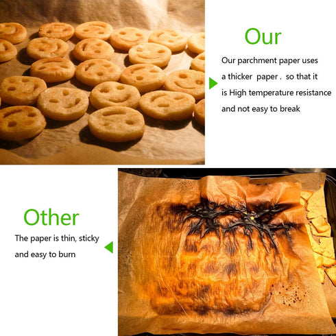 QYH 100 Pcs Parchment Paper Sheets for Baking, 8x12 Inches Unbleached Precut for Cookies, Frying, Air Fryer Cooking
