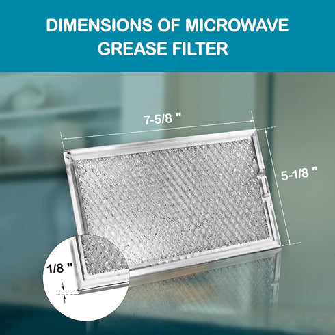 WB06X10309, WB06X10654 Microwave Oven Grease Filter Replacement for GE Stove, 2-Pack