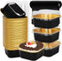 selizo 60 Pack 5oz Mini Disposable Cake Pans with Lids, Aluminum Foil Square Baking Cups, Black