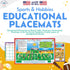 17.5 11.5 Tot Talk Horses and Riding Educational Placemat for Kids Made in USA Durable, Double-Sided, Placemat