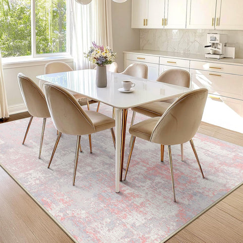 5'x7' RELEANY Washable Area Rugs Non-Slip Modern Abstract Soft for Living Room Entryway Bedroom Nursery, Print Pattern