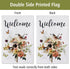 Welcome Floral Bird Garden Flag, 12x18 Inch Double Sided for Outdoor Yard Home Decoration