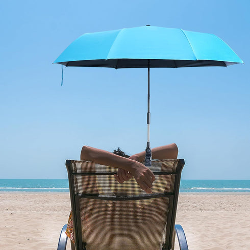 UYEDUJZ Beach Chair Umbrella with Clamp, Portable Clip on Umbrella for Outdoor Chairs,