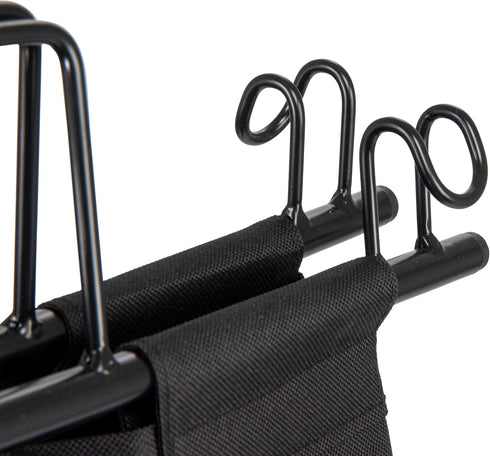 2 Household Essentials Rolling Laundry Hamper, Heavy Duty Canvas Bag, Load Capacity, Foldable Frame, Black Bag