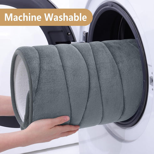 Buganda U-Shaped Toilet Rugs 24x20, Dark Grey, Ultra Soft & Absorbent Non-Slip Bath Mat, Machine Wash Dry