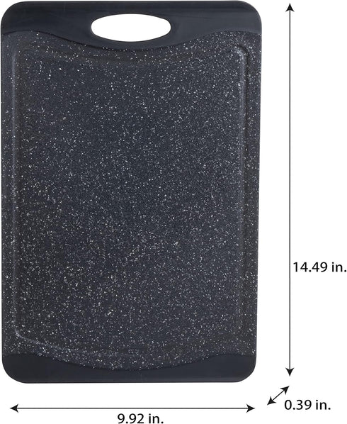 Kitchen Details Large Granite Look Cutting Board, Black