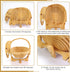 MYOSOTIS Foldable Fruit Basket, Collapsible Bamboo Fruit and Veggie Basket for Christmas Holiday Party (Elephant)