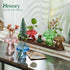Set 5 Glass Propagation Station for Plant: Mushroom Planter with Wooden Stand for Home Office Decor - Unique