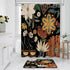 MitoVilla Black Boho Bathroom Runner Rug Mat, Washable Modern Bath Mats, Non Slip Absorbent Carpet for Bathroom Decor