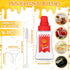 16 25ml pcs Mini Ketchup Bottles Plastic Portable Condiment Squeeze Bottles for Kids Adults Office Lunchbox Picnic Oil