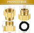 2 Pack 1-1/16 Inch 1/2 157 Inch Dreyoo Hose Bib Brass Adapter, Fine Thread Female Vacuum Hose Bib Compatible