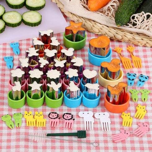 Vegetable Cutter Shapes Set, Mini Sizes Cookie Cutters Set, 24pcs for Kids Baking and Food Supplement