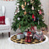 Christmas Tree Skirt 48" Inch Leopard Animal Print Xmas Tree Skirt Mat with White Tassel for Holiday Decorations