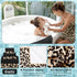 6 Set 2 2 2 Pcs Bathroom Leopard Towel Bath Towels Hand Towels Washcloths, Soft Absorbent Shower Guest Towel Decorative