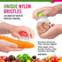 2Pcs Set Vegetable Brush Scrubber for Food Fruit and Veggie Brush Silicone Top and Ultra-Strong Bristles Potato
