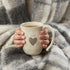 DEMDACO Kind Heart Cream Inspirational Ceramic Stoneware Coffee Mug, 16 Ounce