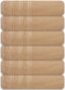 Cinara Bed & Bath Large Bath Towels Set of 6 24" x 50" 100% Cotton Terry