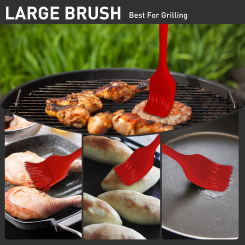 Pastry Brush-Begonia Silicone Basting Brush for Cooking - 2pcs 10+8 in Heat Resistant Food Brushes