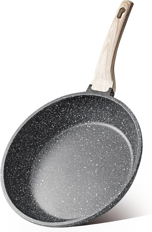 CAROTE Nonstick Frying Pan Skillet, 8-Inch Classic Granite Egg Pan, PFOA Free, Induction Compatible Stone Cookware