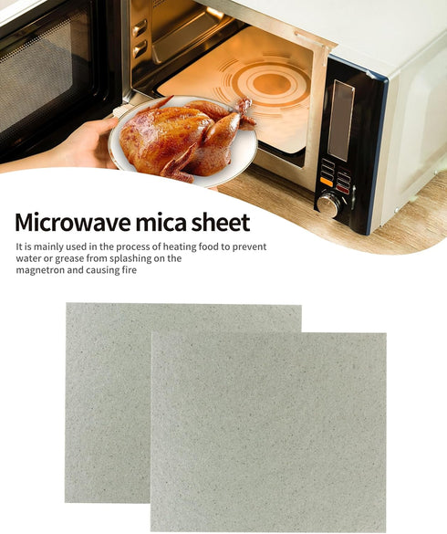 2 PCS Waveguide Cover, Universal Mica Sheet for Microwave Oven, Free Cutting Size 150X120mm