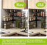 Countertop Counter BMOSU Kitchen Corner Shelf Organizer with Hooks Adjustable Spice Rack Corner Display Rack Shelf