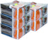 Set of 5 Clear Vinyl Zippered Storage Bags, 24 x 20 x 11 Inch