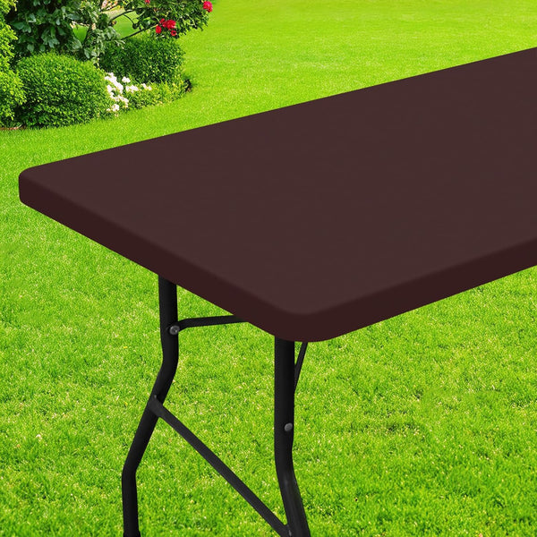 Smiry Rectangle Picnic Table Cloth, Waterproof Elastic Fitted Tablecloths for 5 Foot