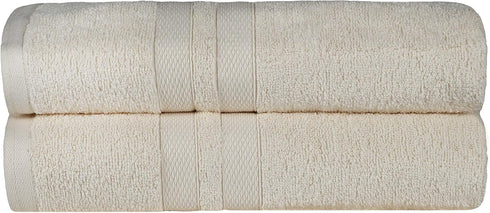 Superior Ultra-Soft 2-Piece Cotton Bath Sheet Set - Oversized Body Towels for Bathroom Decor, Shower, Spa, Gym, Guest