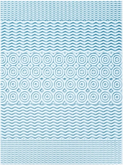 Mellow 2 Inch 5-Zone Memory Foam Mattress Topper, Cooling Gel Infusion, Full Size, Blue
