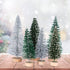 18Pcs Miniature Pine Trees Set, Sisal Trees with Wood Base for Christmas Crafting and Designing, Mixed Size