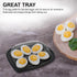 MT Products Clear Deviled Egg Containers, Holds 6 Eggs, Durable Egg Platter Tray, Pack of 12