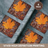 3dRose Autumn Leaf Ceramic Tile Coasters, Set of 4