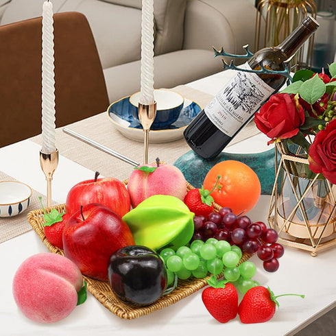 Pack, 13 Pieces/Set Fake Fruits Artificial Fruits Decoration Lifelike Fake Mixture Fruits for Home Decor, Simulation